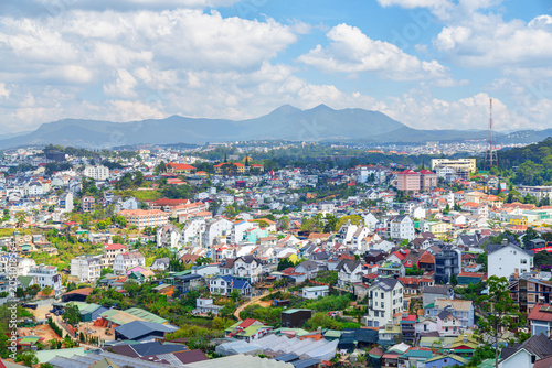 Photos Awesome aerial view of Dalat city, Vietnam. Scenic Dalat skyline