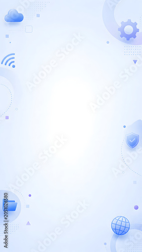 abstract blue background with digital icons