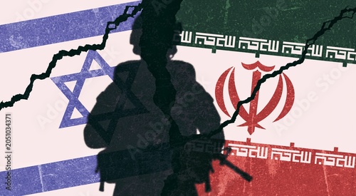 Tableau sur toile Israel vs Iran war looms as ceasefire broken by israel