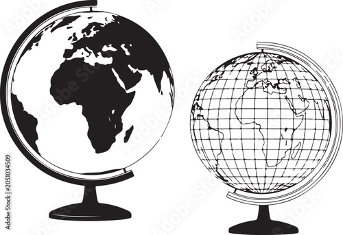 Fotografie Vector terrestrial globe