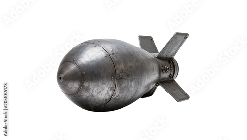 Foto Vintage metal aerial bomb with fins
