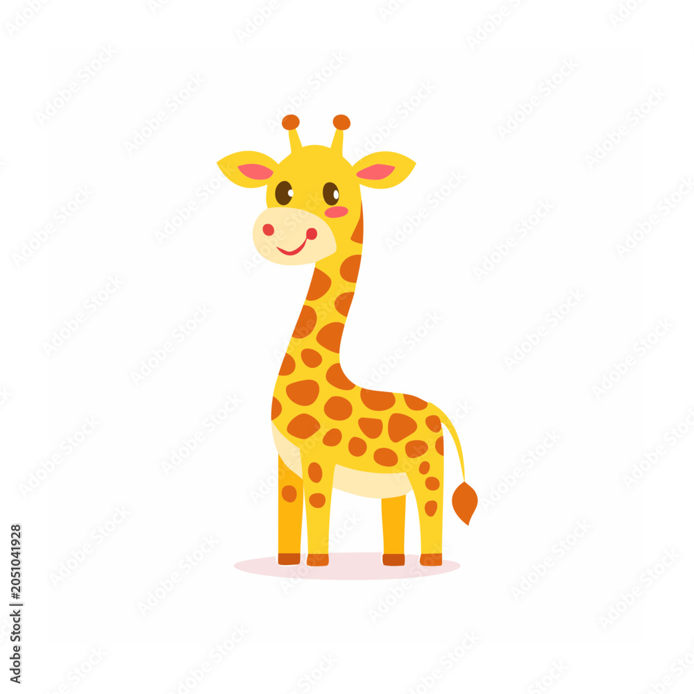 Obraz premium Cute cartoon giraffe illustration
