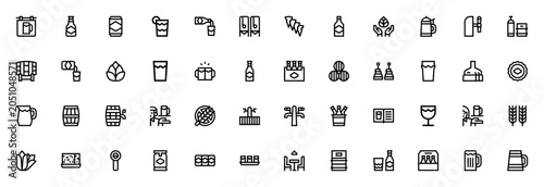 Tableau sur toile Beer icon set