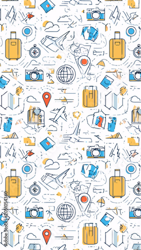Travel icons on white background 1.