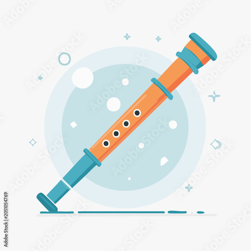 Illustration of a recorder musical instrument