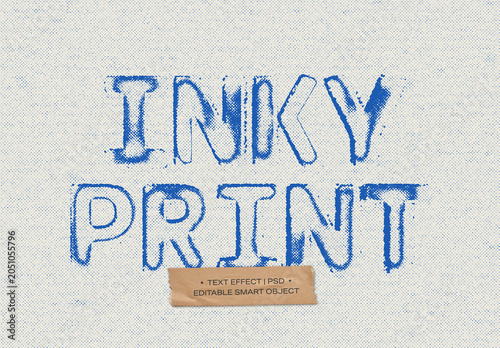 Inky Print Text Effect