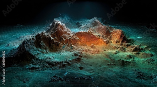 Stunning Underwater Terrain Visualization of 3D Ocean Landscape
