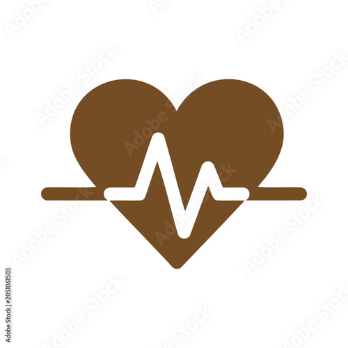 Abstract Heartbeat and Heart Symbol representing health and vitality