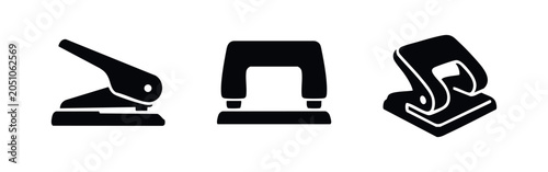 Foto Hole punch icons set