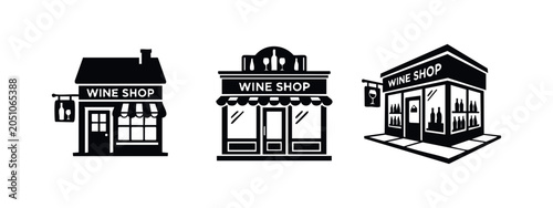 Fotografie Set of wine shop icons