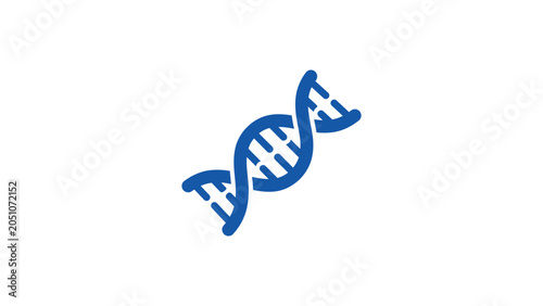 Photos Blue DNA helix molecule icon flat vector illustration design for medical science