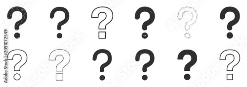 Bild auf Leinwand Question Marks