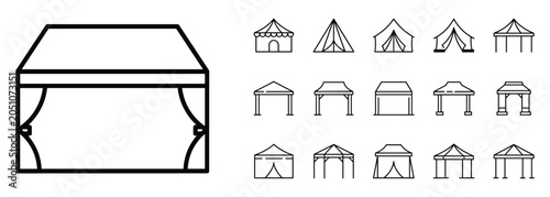 Foto Tent and Canopy Icon Collection