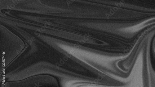 Foto Dark grainy texture with liquid wave folds resembling elegant black silk or fluid motion