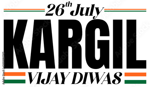 Foto Kargil Vijay Diwas Text PNG Typography