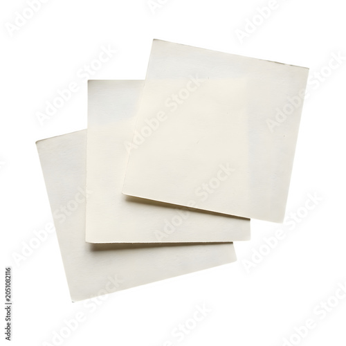 Stack of blank white paper sheets on a clean surface for writing or printing isolated on transparent background