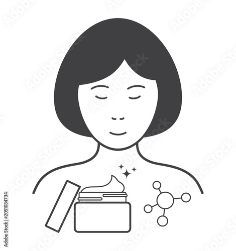 woman face cream collaggen