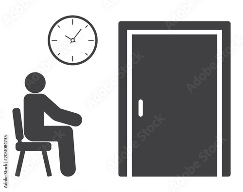 person waiting door