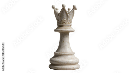 Obraz na płótnie Stone chess queen piece with ornate crown