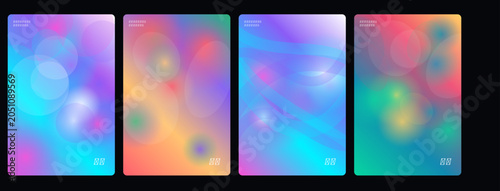 Photos Holographic backgrounds, iridescent effects, colorful gradients, abstract patter