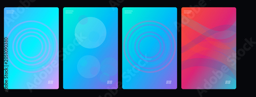 Tableau sur toile Gradient background, abstract phone wallpapers, colorful mobile screens, vibrant