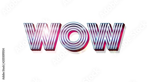 Animated looping wow text background

