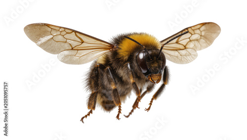 Photos Bumblebee with wings spread, detailed macro shot