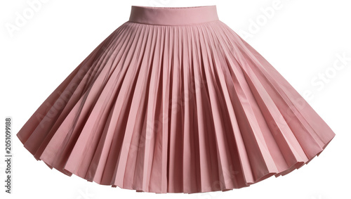 Photography Pink pleated midi skirt with high waist