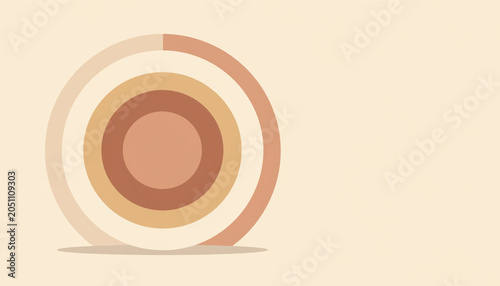 Minimal Concentric Circles Composition with Modern Copy Space