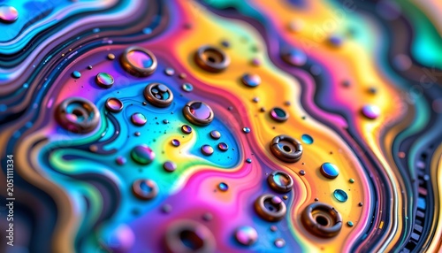 The image features a vibrant, swirling pattern of colors that blend seamlessly into each other, creating a mesmerizing marbled effect