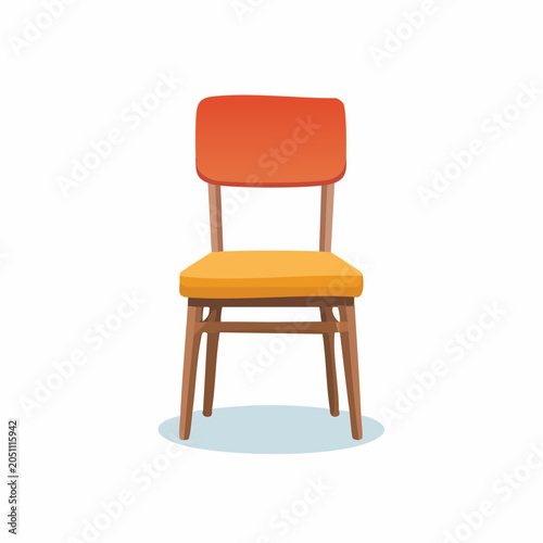 Modern Orange and Yellow Chair