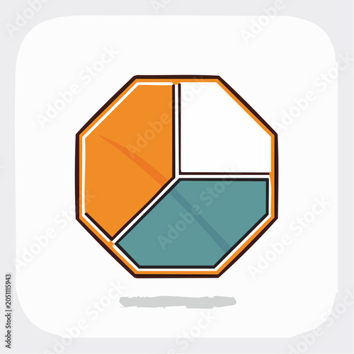 Octagonal Infographic Segmented into Three Sections