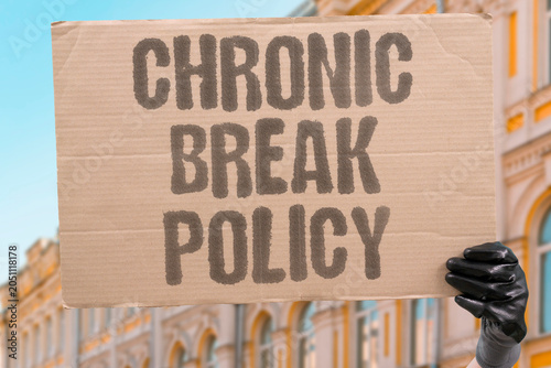 Billede på lærred "Chronic break policy" Illness forces work interruption