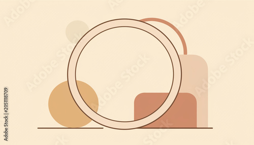 Minimal Circle Frame Composition with Large Central Copy Space