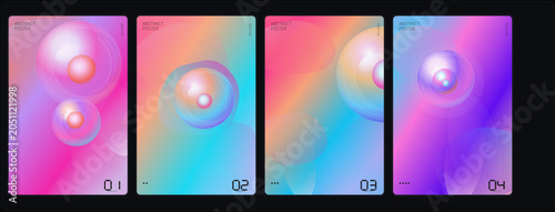 Photography Abstract gradient backgrounds, colorful blur effects, vibrant rectangles, glowin