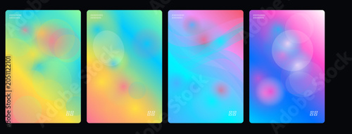 Photos Vibrant abstract backgrounds, colorful gradient textures, neon geometric pattern