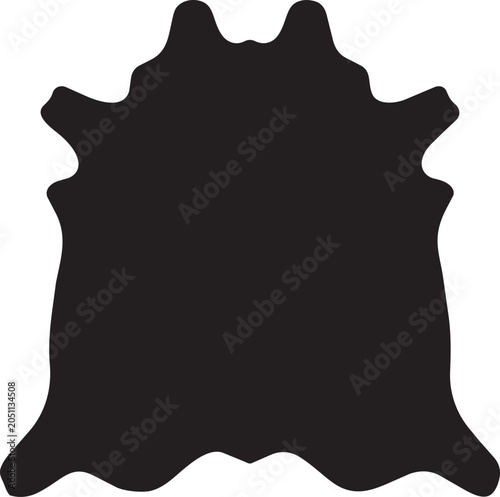 Bild auf Leinwand animal hide silhouette leather skin shape vector illustration