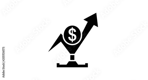 Financial growth symbol with dollar sign.