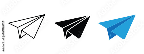 Bild auf Leinwand Paper plane icon send message button blue paper plane logo email letter or teleg