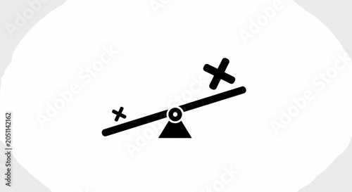 Quadro su tela Seesaw Balance Scale Symbol.