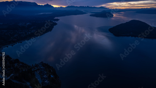 View of Nahuel Huapi lake from above