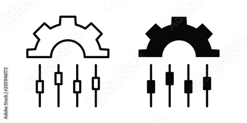 Tableau sur toile Mass customization icon