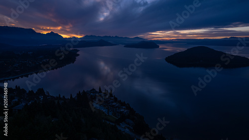 View of Nahuel Huapi lake from above