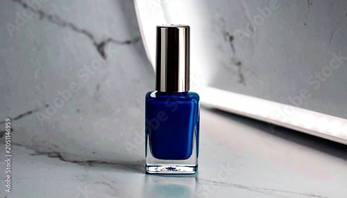 blue nail polish