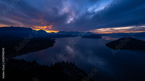 View of Nahuel Huapi lake from above
