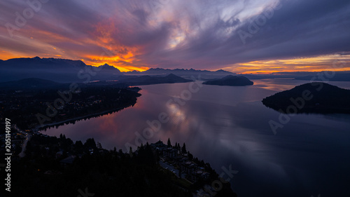 View of Nahuel Huapi lake from above