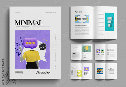 Minimal Art Exhibition Magazine Template