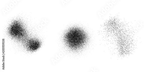 Foto Grainy noise circles vector set