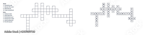 Fotografia Blank crossword puzzle grids for wordplay and game design