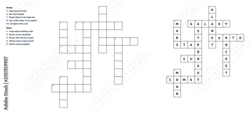Fotografía Blank crossword puzzle grid for word game enthusiasts